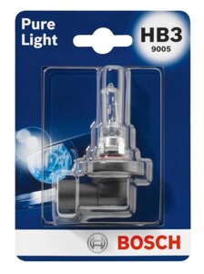 Автолампа BOSCH Pure Ligh HB3 60W 12V P20d (1987301062) 1шт. блістер