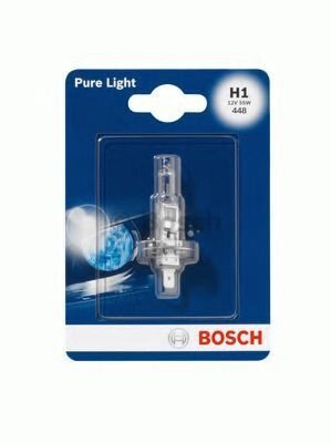 Автолампа BOSCH Pure Light H1 55W 12V P14,5s (1987301005) 1шт./блістер від компанії інтернет-магазин "БИТПРОМТОРГ" - фото 1