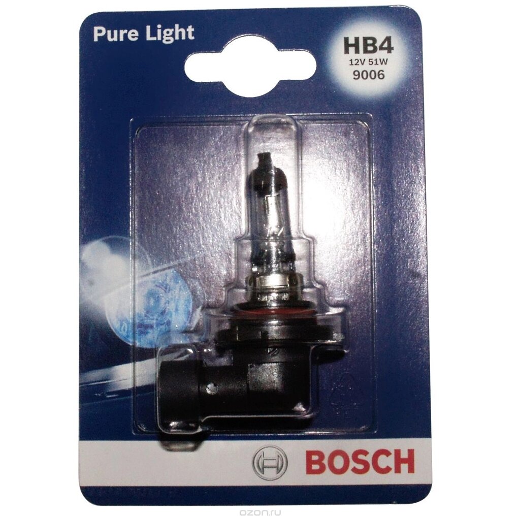 Автолампа BOSCH Pure Light HB4 51W 12V P22d (1987301063) 1шт./блістер від компанії інтернет-магазин "БИТПРОМТОРГ" - фото 1