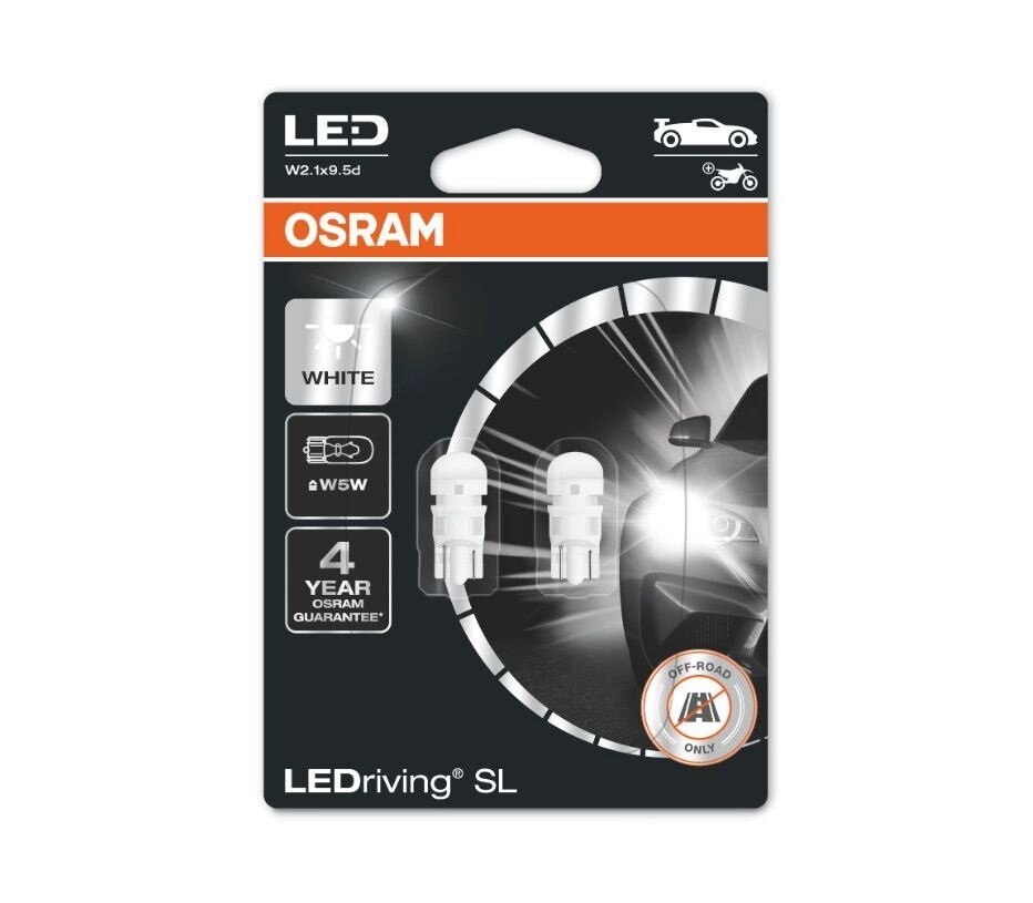 Автолампа діоди OSRAM 2825DWP-02B W5W 6000K 12V від компанії інтернет-магазин "БИТПРОМТОРГ" - фото 1