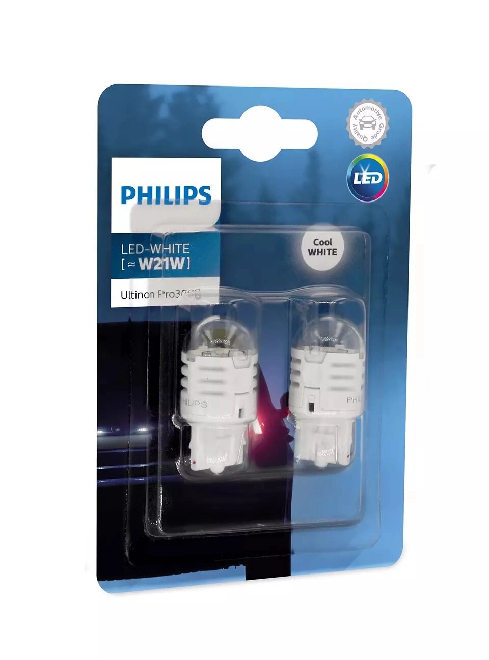 Автолампа діоди PHILIPS 11065U30CWB2 W21W LED 12V Ultinon Pro3000 White від компанії інтернет-магазин "БИТПРОМТОРГ" - фото 1