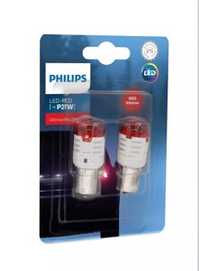 Автолампа діоди philips 11498U30RB2 P21W LED 12V ultinon pro3000 RED