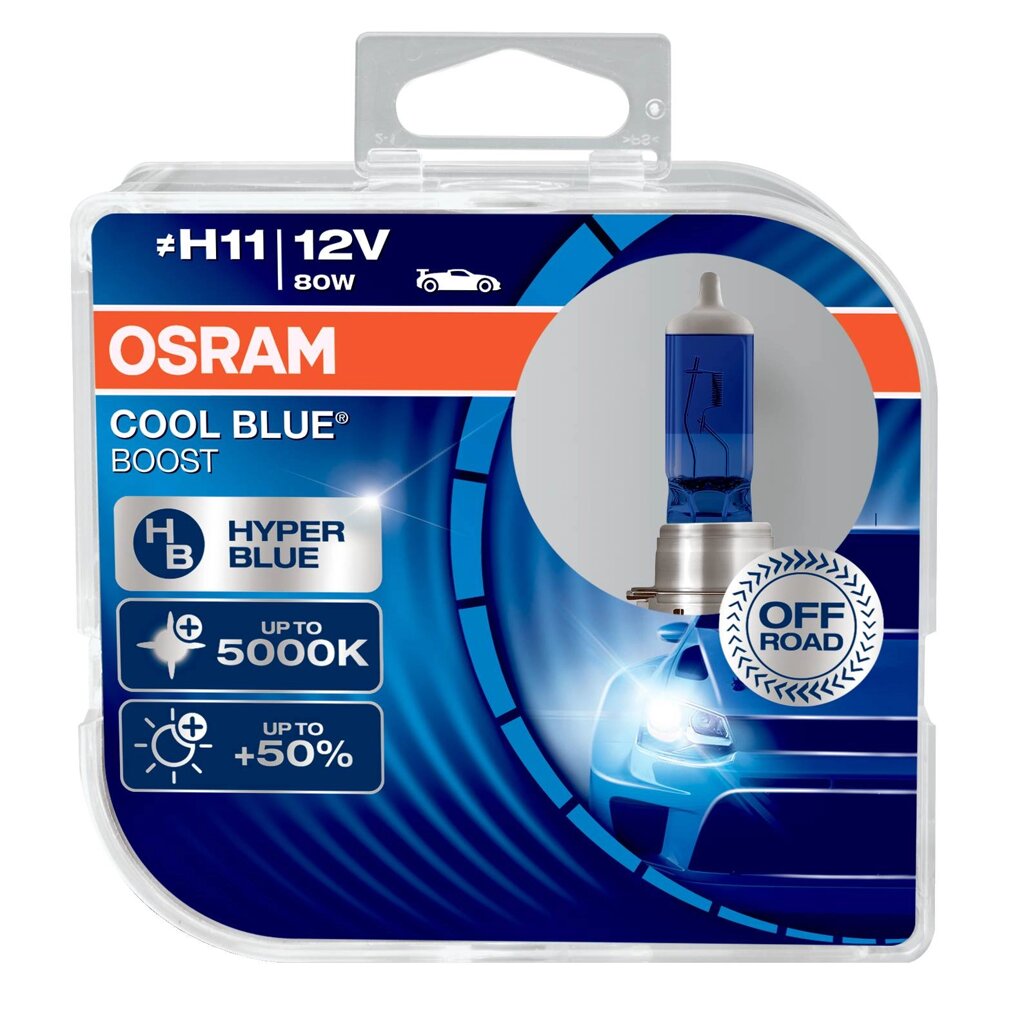 Автолампа OSRAM 62211CBB Cool Blue Boost H11 80W 12V PJ19-2 10X2 HardDuopet від компанії інтернет-магазин "БИТПРОМТОРГ" - фото 1