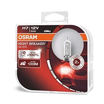 Автолампа OSRAM 64210NBS Night Breaker Silver +100 H7 55W 12V PX26d 10X2 HardDuopet від компанії інтернет-магазин "БИТПРОМТОРГ" - фото 1