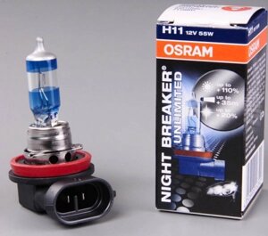 Автолампа OSRAM H11 64211NBU nightbreakerunlimited +110% 55W 12V PGJ19-2 10X10X1