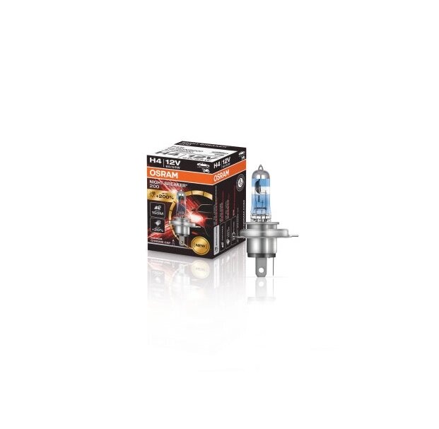 Автолампа OSRAM H4 64193NB200 Night Breaker +200% 60/55W 12V P43T 10X10X1 від компанії інтернет-магазин "БИТПРОМТОРГ" - фото 1