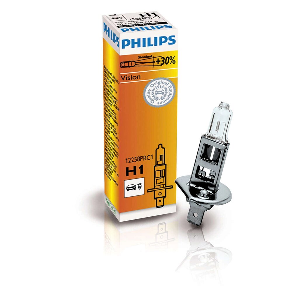 Автолампа PHILIPS 12258PRC1 H1 55W 12V P14,5s Premium від компанії інтернет-магазин "БИТПРОМТОРГ" - фото 1