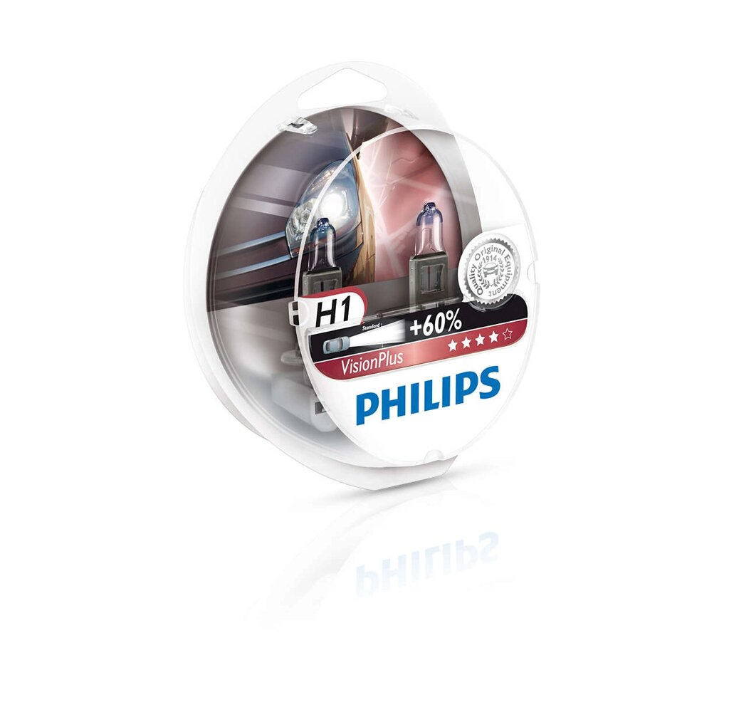 Автолампа PHILIPS 12258VPS2 H1 55W 12V P14,5s VisionPlus від компанії інтернет-магазин "БИТПРОМТОРГ" - фото 1