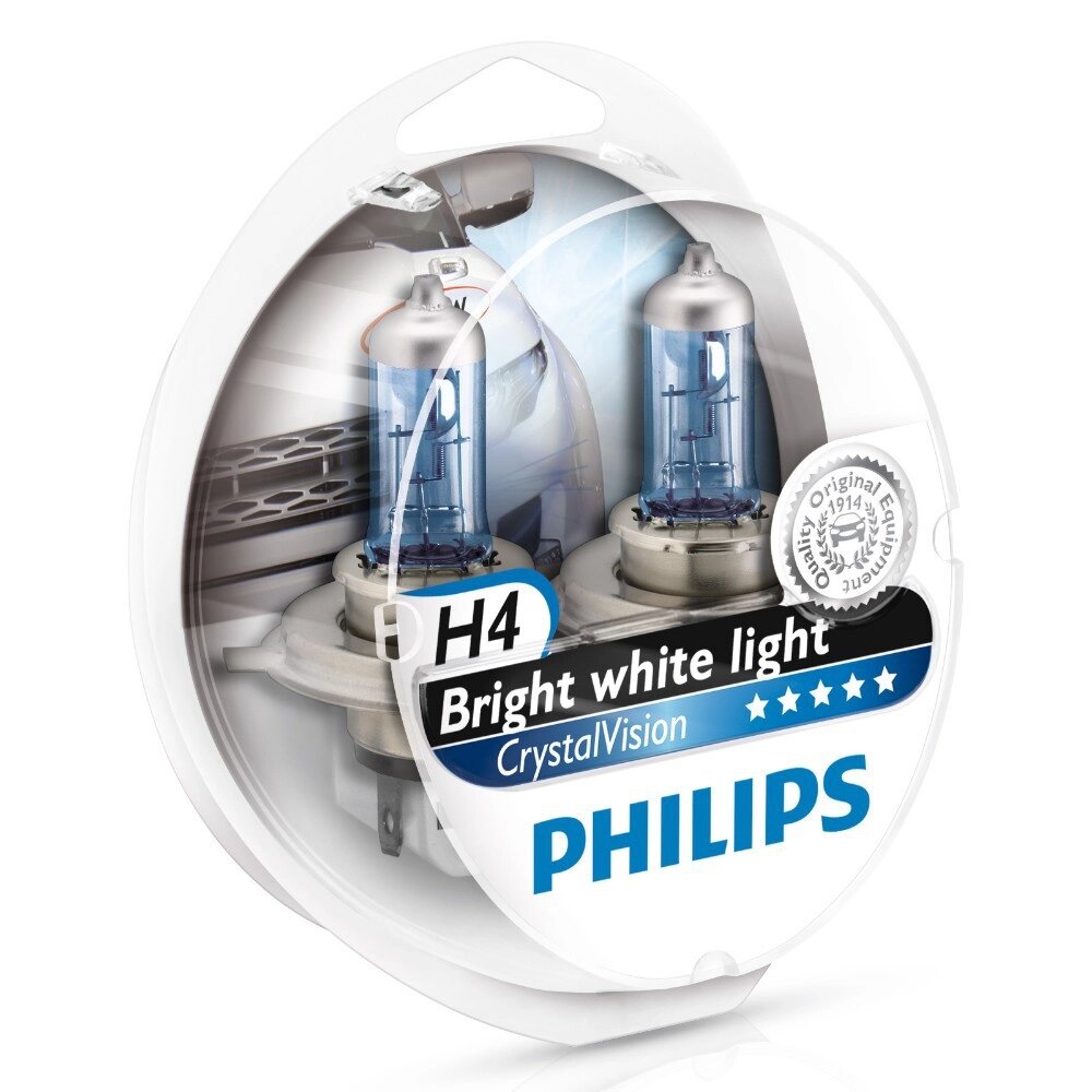 Автолампа PHILIPS 12342CVSP H4 60/55W 12V P43t CristalVision+2xW5W від компанії інтернет-магазин "БИТПРОМТОРГ" - фото 1