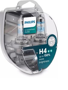 Автолампа philips 12342XVPS2 H4 60/55W 12V P43T X-tremevision pro150 +150%