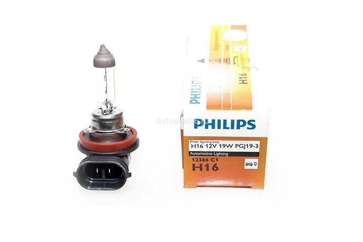 Автолампа PHILIPS 12366C1 H16 19W 12V PJ19-3 10X1 від компанії інтернет-магазин "БИТПРОМТОРГ" - фото 1