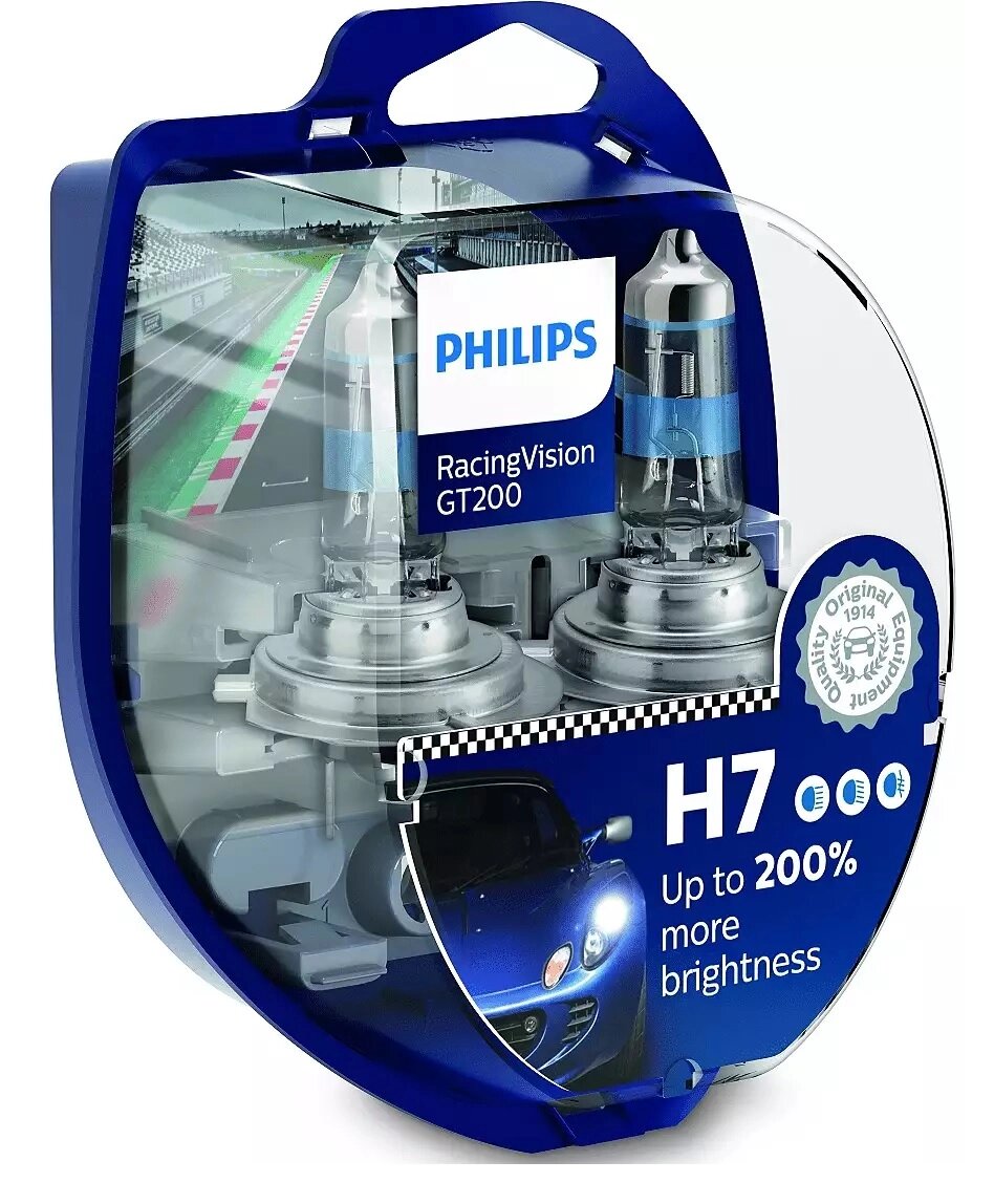 Автолампа PHILIPS 12972RGTS2 H7 55W 12V RacingVision GT200 +200% від компанії інтернет-магазин "БИТПРОМТОРГ" - фото 1