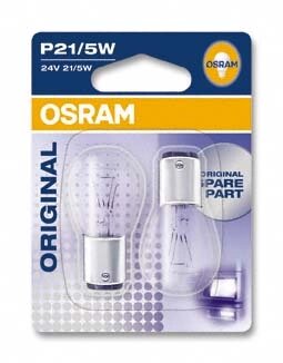 Автолампа ук. OSRAM 7511-02B P21W 24V BA15s 2X10 Blister від компанії інтернет-магазин "БИТПРОМТОРГ" - фото 1