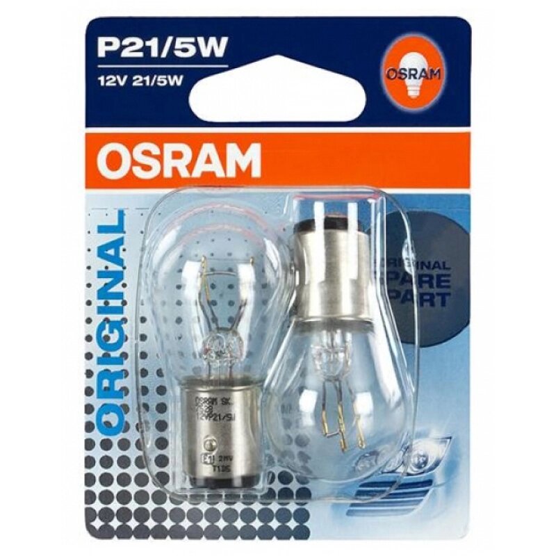 Автолампа ук. OSRAM 7528-02B P21/5W 12V BAY15d 10X2 Blister від компанії інтернет-магазин "БИТПРОМТОРГ" - фото 1