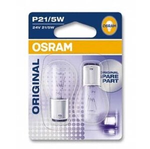 Автолампа ук. OSRAM 7537-02B P21/5W 24V BAY15d 10X2 blister