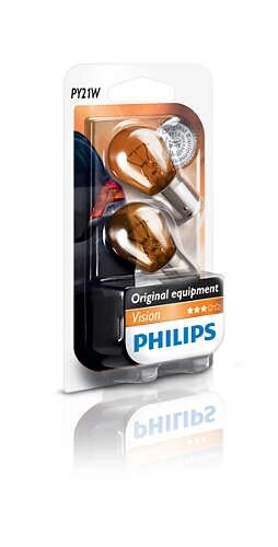 Автолампа ук. PHILIPS 12496NAB2 PY21W 12V 21W BAU15s від компанії інтернет-магазин "БИТПРОМТОРГ" - фото 1