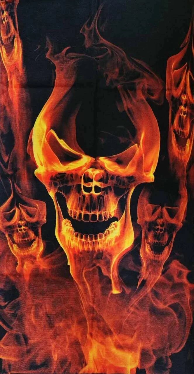 Бафф захисна маска Skull Черепи Вогняний (SKBUFF-BH) від компанії інтернет-магазин "БИТПРОМТОРГ" - фото 1