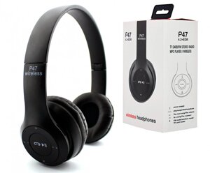 Бездротові Bluetooth навушники Wireless Headset P47 Black