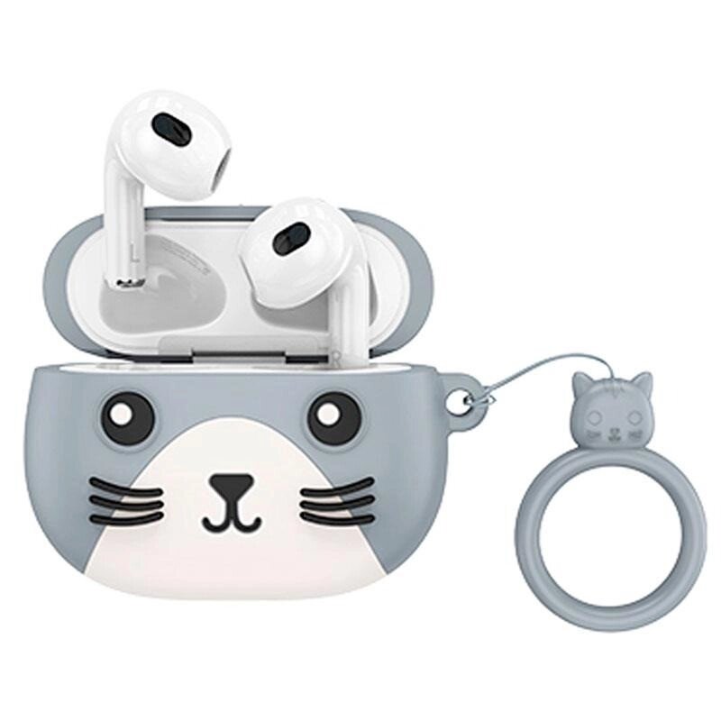 Бездротові дитячі навушники Bluetooth HOCO Cat EW46 у кейсі Grey від компанії інтернет-магазин "БИТПРОМТОРГ" - фото 1