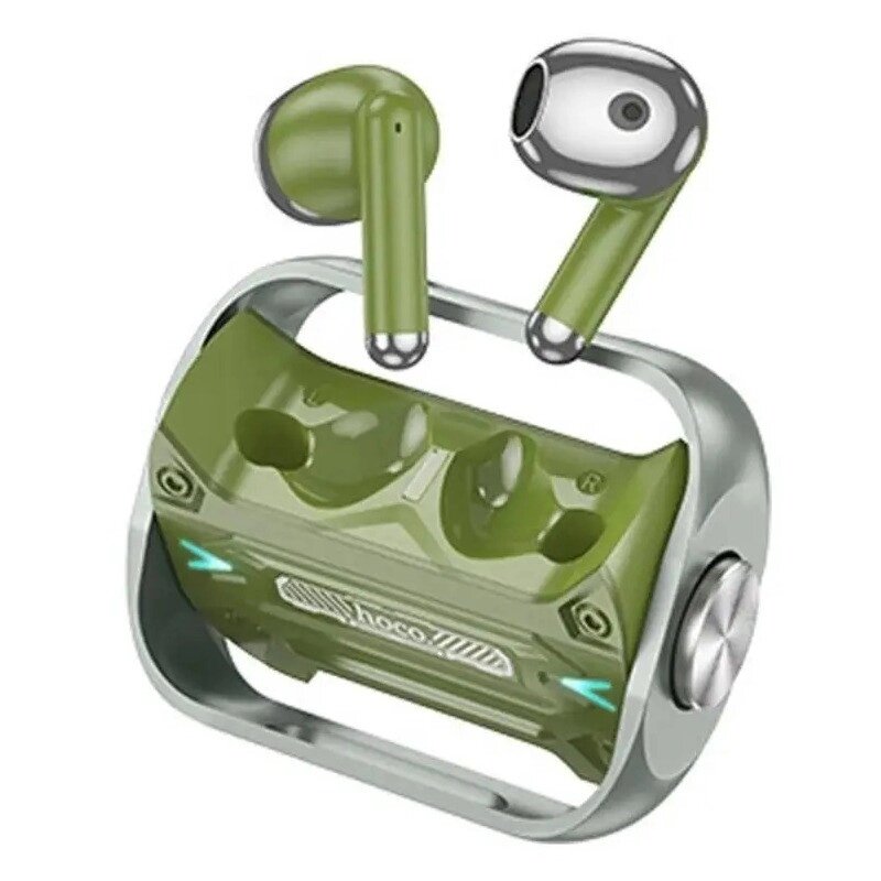 Бездротові навушники Bluetooth Hoco Trendy EW55 Green від компанії інтернет-магазин "БИТПРОМТОРГ" - фото 1