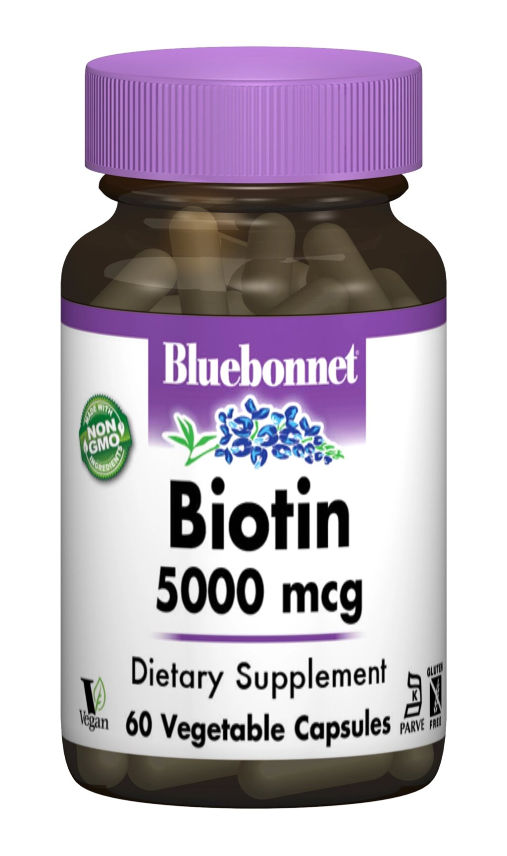 Біотин (B7) 5000мкг Bluebonnet Nutrition 60 гелевих капсул (BLB0447) від компанії інтернет-магазин "БИТПРОМТОРГ" - фото 1