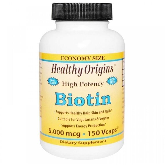 Біотин Healthy Origins Biotin High Potency 5000 mcg 150 Veg Caps від компанії інтернет-магазин "БИТПРОМТОРГ" - фото 1