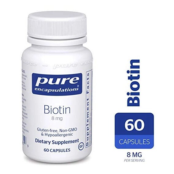 Біотин Pure Encapsulations Biotin 8 mg 60 Caps від компанії інтернет-магазин "БИТПРОМТОРГ" - фото 1