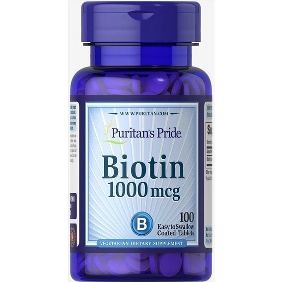 Біотин Puritan's Pride Biotin 1000 mcg 100 Tabs від компанії інтернет-магазин "БИТПРОМТОРГ" - фото 1