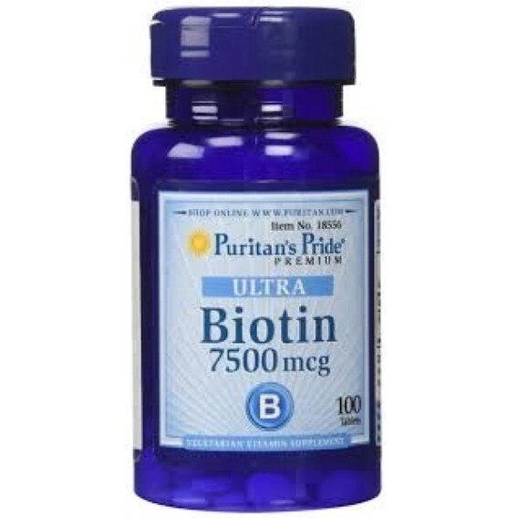 Біотин Puritan's Pride Biotin 7500 mcg 100 Tabs PTP-18556 від компанії інтернет-магазин "БИТПРОМТОРГ" - фото 1