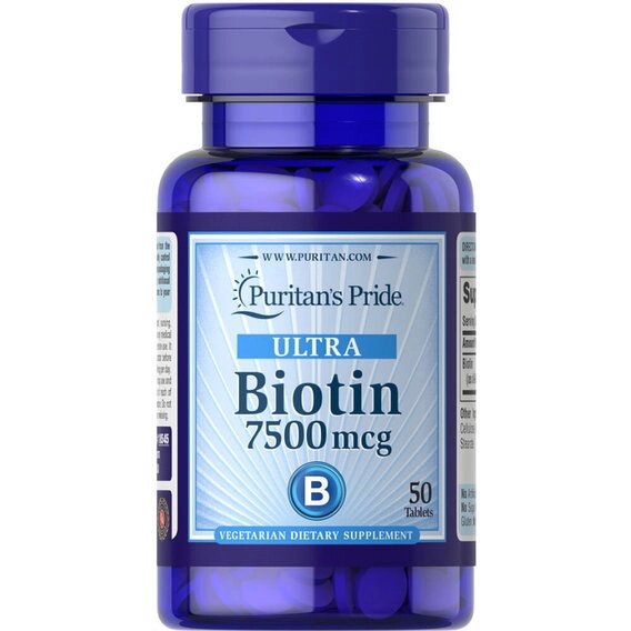 Біотин Puritan's Pride Biotin 7500 mcg 50 Tabs PTP-18545 від компанії інтернет-магазин "БИТПРОМТОРГ" - фото 1