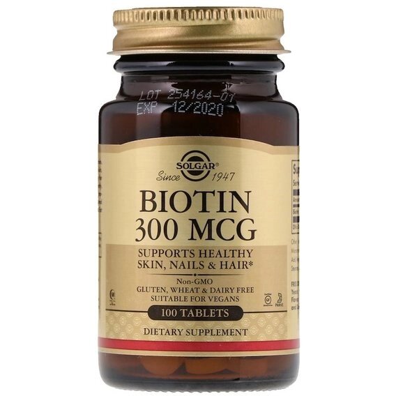 Біотин Solgar Biotin 300 mcg 100 Tabs від компанії інтернет-магазин "БИТПРОМТОРГ" - фото 1