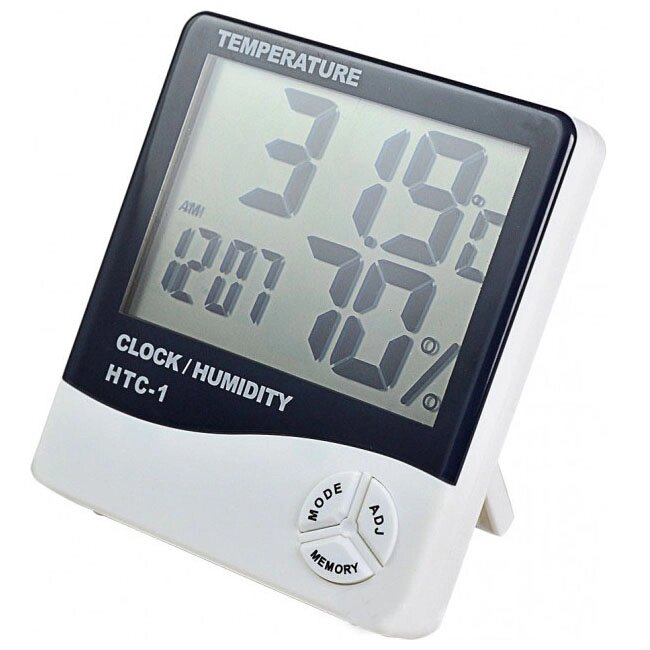 Цифровий термогігрометр HTC LCD 3 в 1 HTC-1 від компанії інтернет-магазин "БИТПРОМТОРГ" - фото 1