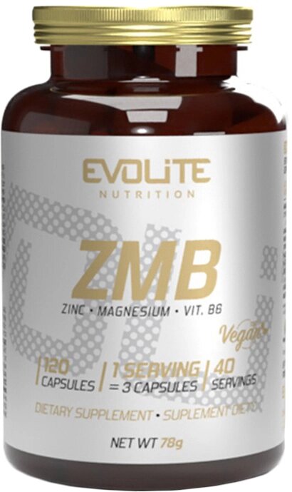 Цинк магній В6 Evolite Nutrition ZMB 120 капсул (27529) від компанії інтернет-магазин "БИТПРОМТОРГ" - фото 1