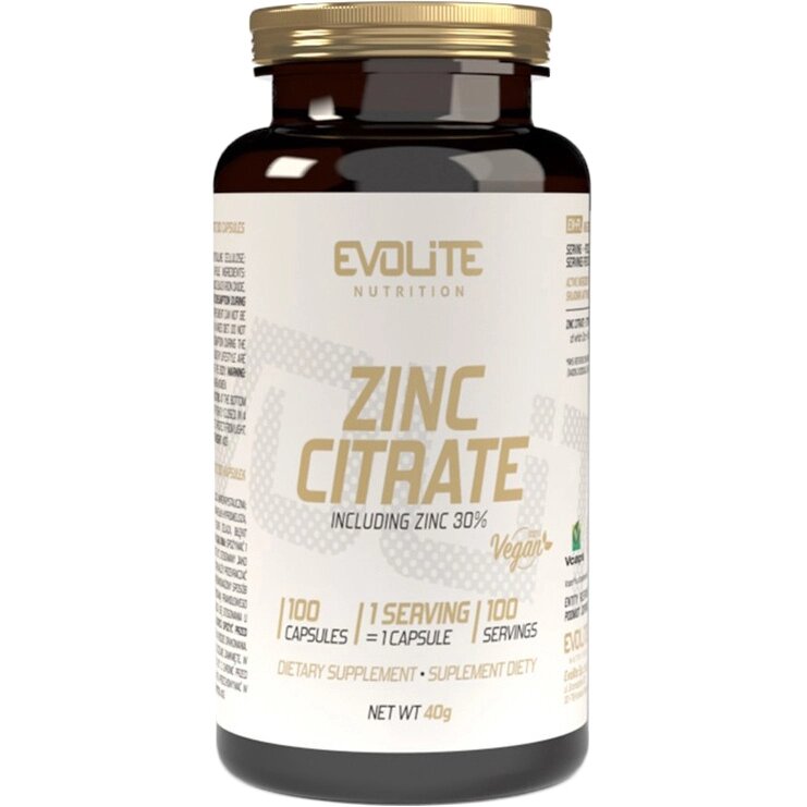 Цинка цитрат Evolite Nutrition Zinc Citrate 100 вегетаріанських капсул (27653) від компанії інтернет-магазин "БИТПРОМТОРГ" - фото 1