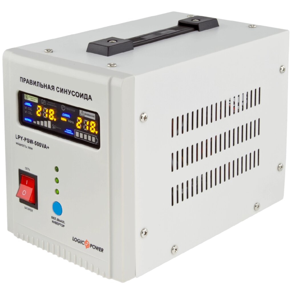 ДБЖ LogicPower LPY-PSW-500VA+ (350Вт) 5A/10A з правильною синусоїдою 12В від компанії інтернет-магазин "БИТПРОМТОРГ" - фото 1