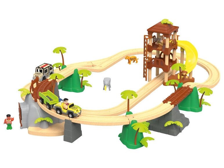 Дерев'яна залізниця "Джунглі" PlayTive Junior 3,7 м 45 ел. Німеччина від компанії інтернет-магазин "БИТПРОМТОРГ" - фото 1