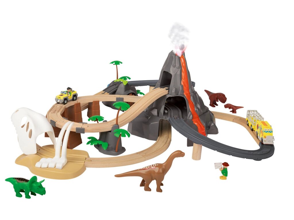 Дерев'яна залізниця Playtive Dinosaur Park 45 ел. Німеччина від компанії інтернет-магазин "БИТПРОМТОРГ" - фото 1