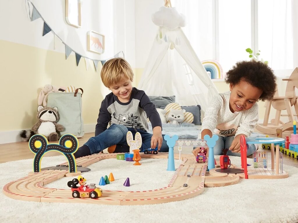 Дерев'яна залізниця PlayTive Mickey Mouse 36 ел. Німеччина (Ikea Lillabo, Viga Toys, Brio) від компанії інтернет-магазин "БИТПРОМТОРГ" - фото 1
