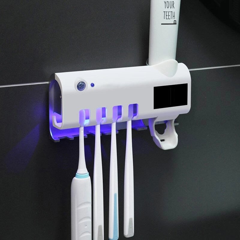 Диспенсер UV Toothbrush Sterilizer для зубної пасти та щіток 2 в 1 з функцією стерилізації від компанії інтернет-магазин "БИТПРОМТОРГ" - фото 1