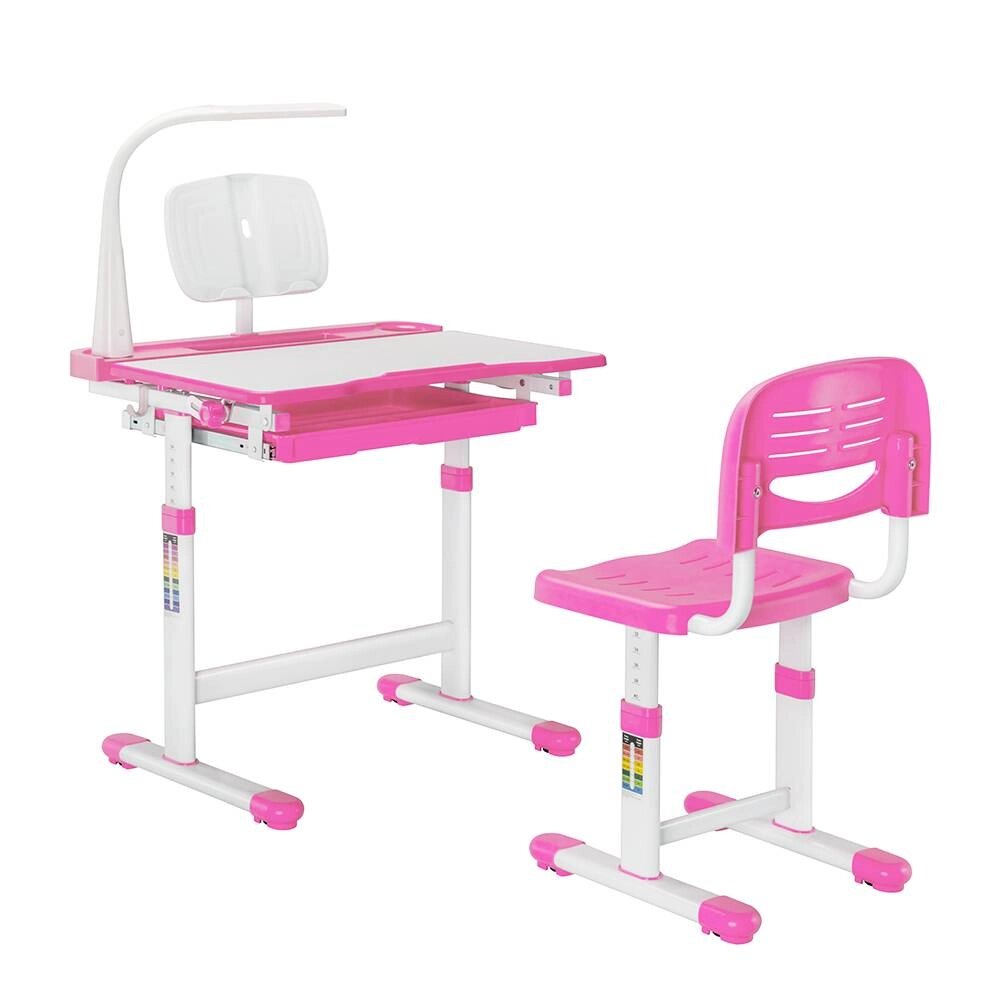Дитяча парта зі стільцем FunDesk Bellissima 664х493х540-766 мм Pink від компанії інтернет-магазин "БИТПРОМТОРГ" - фото 1