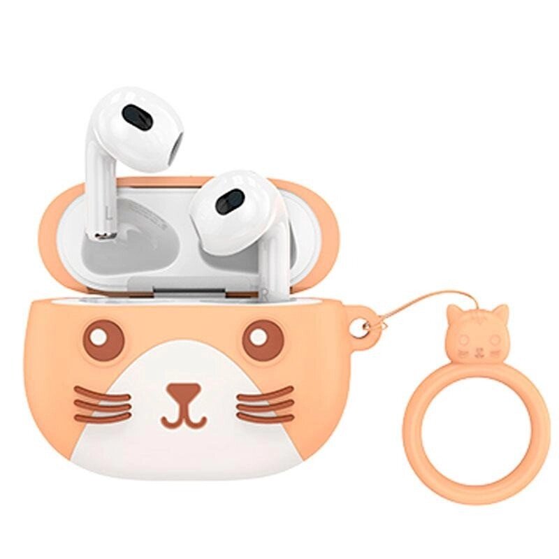 Дитячі бездротові навушники Bluetooth HOCO Cat EW46 в кейсі Orange від компанії інтернет-магазин "БИТПРОМТОРГ" - фото 1