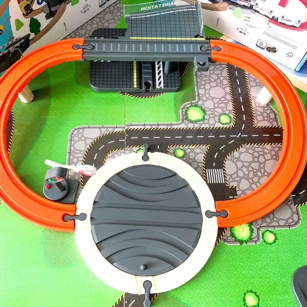Додатковий елемент (Станція з поворотним кругом) для дерев'яної залізниці  (Playtive, Ikea, Brio, Hape, Viga Toys) від компанії інтернет-магазин "БИТПРОМТОРГ" - фото 1