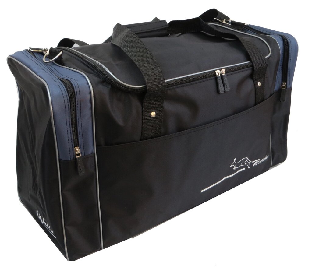 Дорожня сумка Wallaby 430-8 60L Чорна із сірим від компанії інтернет-магазин "БИТПРОМТОРГ" - фото 1