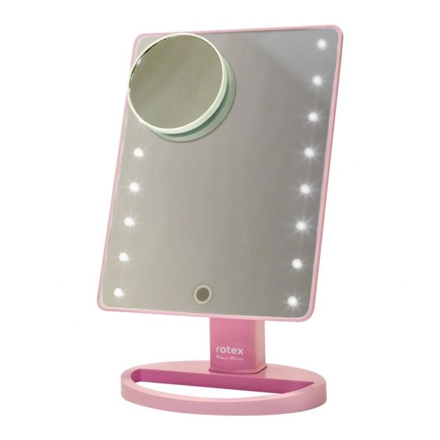 Дзеркало косметичне Rotex RHC25-P Magic Mirror Pink від компанії інтернет-магазин "БИТПРОМТОРГ" - фото 1