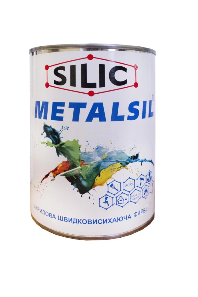 Фарба Силіка для металу з молотковим ефектом Metalsil Чорний 1кг (MTS1ch) від компанії інтернет-магазин "БИТПРОМТОРГ" - фото 1