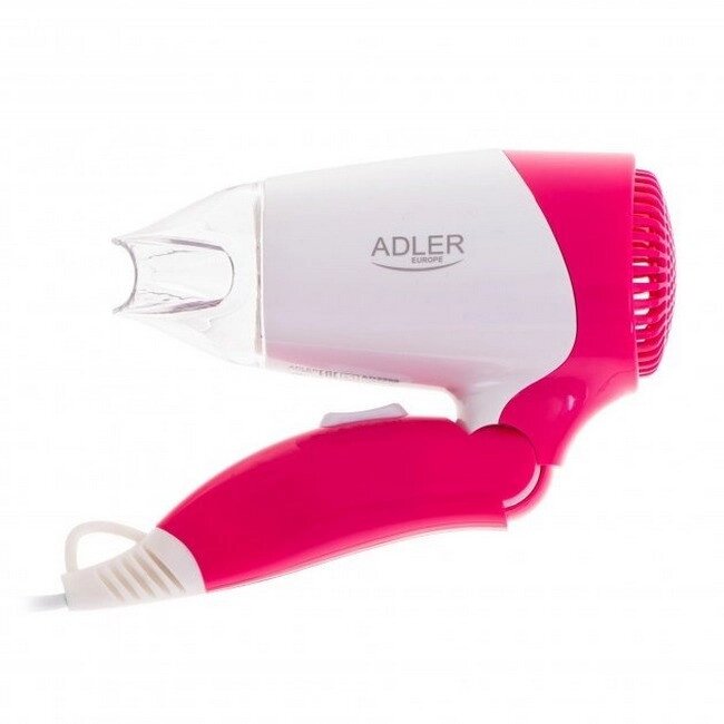 Фен дорожній складаний Adler AD 2259 White/Pink від компанії інтернет-магазин "БИТПРОМТОРГ" - фото 1