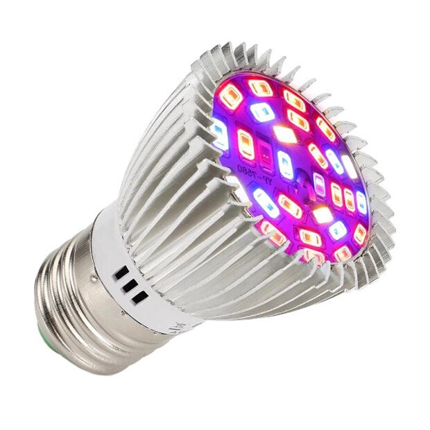 Фітолампа для рослин світлодіодна UKC E27 28 LED 8 Вт від компанії інтернет-магазин "БИТПРОМТОРГ" - фото 1