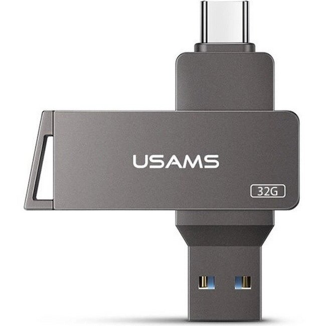 Флешка 32GB USAMS US-ZB199 Type-C OTG USB3.0 Grey від компанії інтернет-магазин "БИТПРОМТОРГ" - фото 1