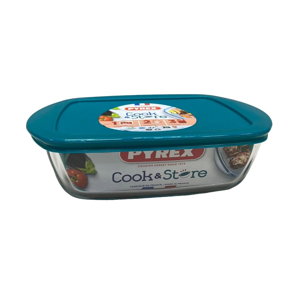 Форма скляна із пластиковою кришкою для випічки 23х15х6,5 см Pyrex 215P000 від компанії інтернет-магазин "БИТПРОМТОРГ" - фото 1