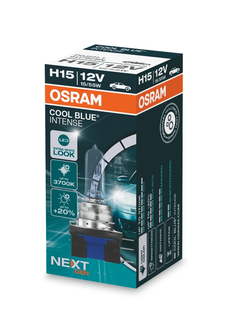 Галогенова лампа Osram H15 Cool Blue Intense Next Gen (64176CBN) від компанії інтернет-магазин "БИТПРОМТОРГ" - фото 1